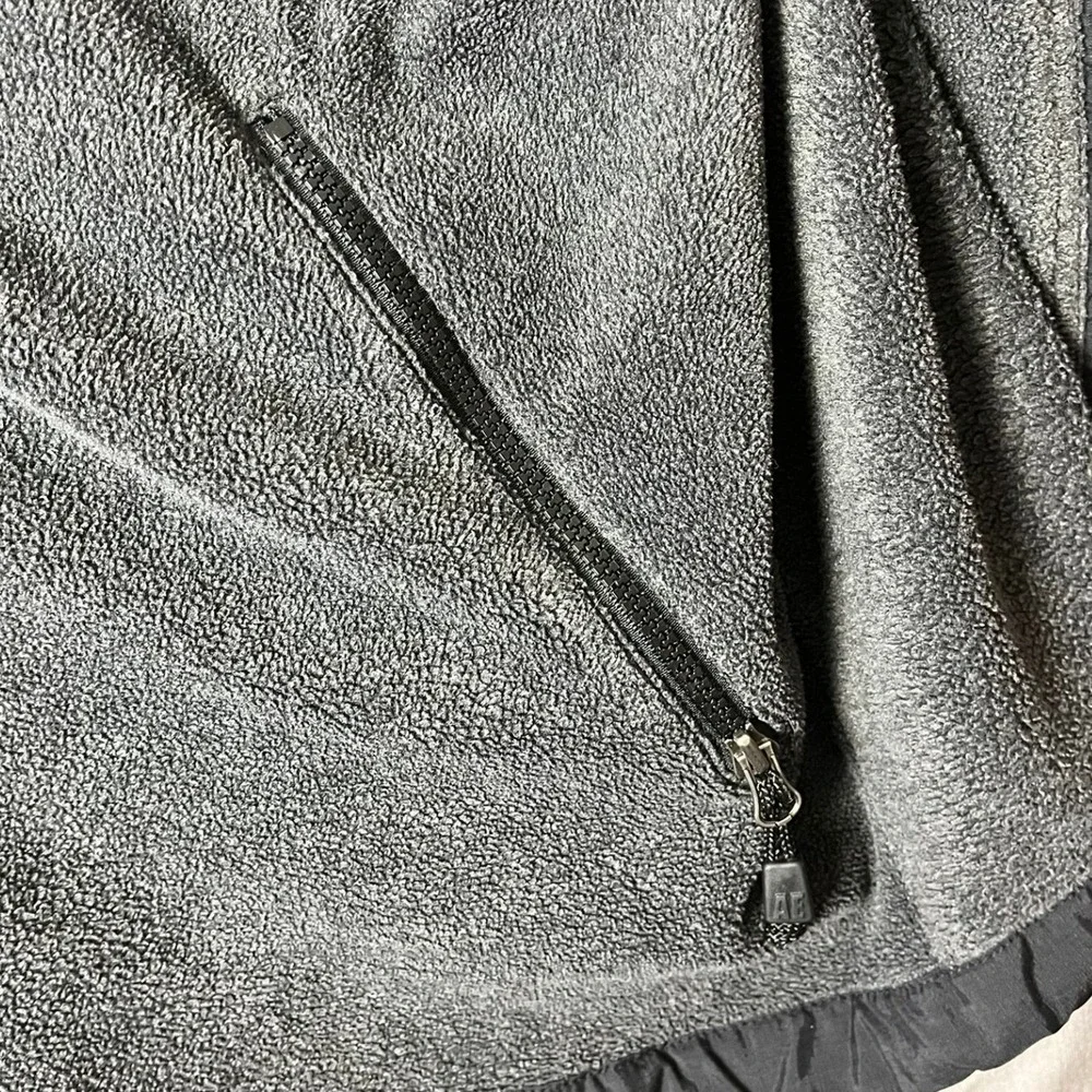 American Eagle Jacket Mens XL Performance Black Grey Fleece Full Zip Mock Neck